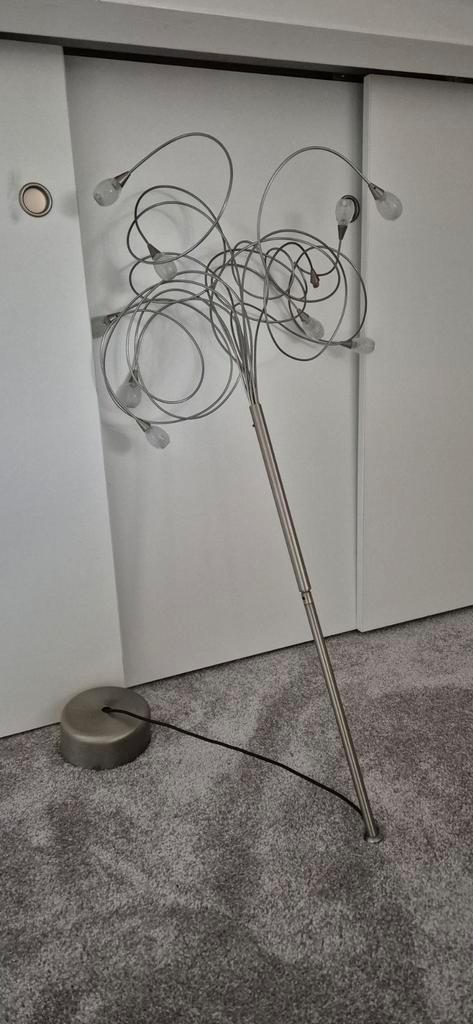 Unieke halogeen design lamp, Huis en Inrichting, Lampen | Vloerlampen, Gebruikt, Glas, Ophalen