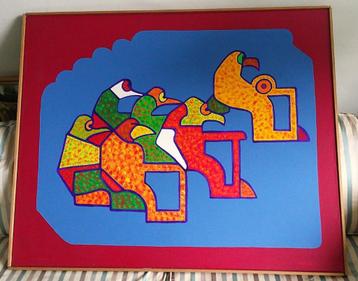 Figuren in de bus - ca.1980 - Mateo v.d. Heuvel (1931-2003) beschikbaar voor biedingen