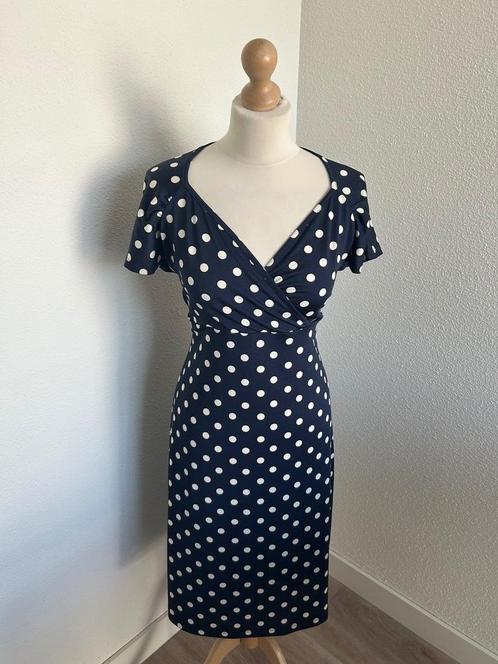 King Louie maat XL blauw witte polkadot stippen jurk, Kleding | Dames, Jurken, Zo goed als nieuw, Maat 46/48 (XL) of groter, Blauw