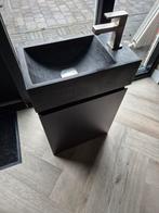 Natuursteen Wasbak 40x22x62cm, Huis en Inrichting, Badkamer | Badkamermeubels, Minder dan 50 cm, Gebruikt, Ophalen of Verzenden