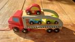 Houten truck met 3 auto's, Ophalen of Verzenden, Zo goed als nieuw
