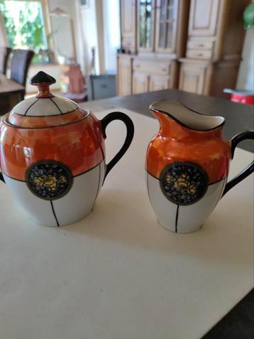 Vintage Suikerpot en Melkkan Set beschikbaar voor biedingen