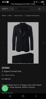 Zegna Tuxedo Smoking Nieuw maat 52R, Kleding | Heren, Kostuums en Colberts, Ophalen of Verzenden, Nieuw, Zwart