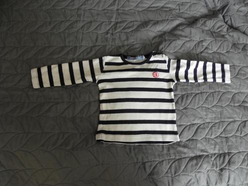 Goedkoop wit blauw katoenen shirtje BIEN BLEU Petit 68 goed, Kinderen en Baby's, Babykleding | Maat 68, Zo goed als nieuw, Jongetje