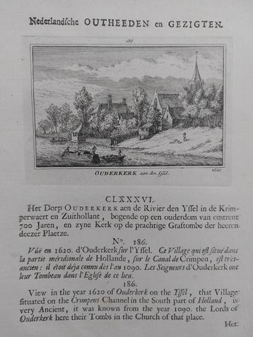 186 / Ouderkerk aan de Ijssel Gravure A. Rademaker beschikbaar voor biedingen