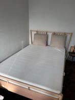Ikea BJÖRKSNÄS bedframe met lattenbodem en matras, Ophalen, Beige, Tweepersoons, 140 cm