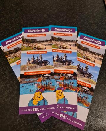 4 toegangskaarten voor Billybird beschikbaar voor biedingen