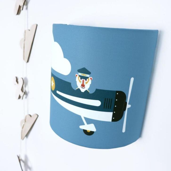 Wandlamp Lamp Kinderlamp Piloot Vliegtuig Blauw ANNIdesign, Kinderen en Baby's, Kinderkamer | Inrichting en Decoratie, Nieuw, Lamp