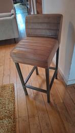 Kruk leer, Huis en Inrichting, Barkrukken, 1 kruk, Ophalen of Verzenden, Leer, 60 tot 90 cm