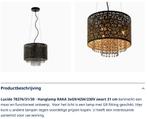 Lamp, Ophalen, Zo goed als nieuw, Glas, Minder dan 50 cm