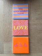 3 Leuke tegeltjes met tekst, Huis en Inrichting, Woonaccessoires | Overige, Ophalen of Verzenden, Zo goed als nieuw