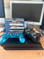 PlayStation 4 incl 9 spellen en controller, Original, Met 1 controller, Ophalen of Verzenden, 500 GB