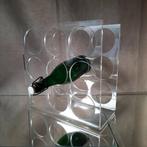 Jaren 80 vintage plexiglas wijnrek, Huis en Inrichting, Woonaccessoires | Wijnrekken, Gebruikt, Verzenden, Zie omschrijving, Zie omschrijving