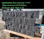 Splitblokken gevelsteen rox charcoal 57,7x9x9cm s-partij, Blok, Nieuw, Ophalen of Verzenden, Minder dan 25 cm