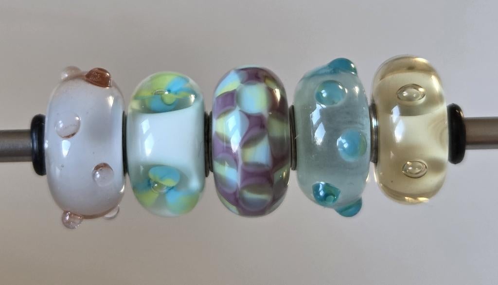 Trollbeads NOG 3 BEADS,  samen voor €24, Sieraden, Tassen en Uiterlijk, Bedels, Zo goed als nieuw, Trollbeads, Zilver, 2 of 3 bedels