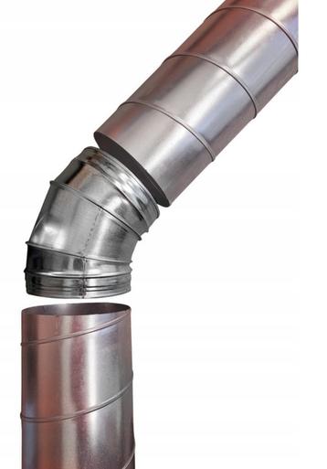 Ventilatie bocht 45 Ø280mm – verzinkt staal – €13 incl. BTW beschikbaar voor biedingen