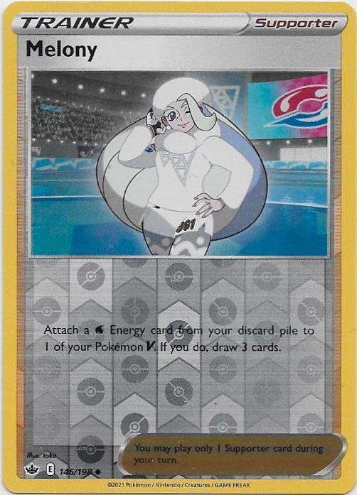 Chilling Reign,  Melony [reverse] 146/198, Hobby en Vrije tijd, Verzamelkaartspellen | Pokémon, Nieuw, Losse kaart, Verzenden