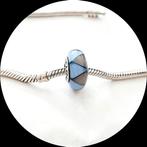 Pandora murano Blauwe Zigzag 790637, Glas of Kristal, Pandora, Ophalen of Verzenden, Zo goed als nieuw