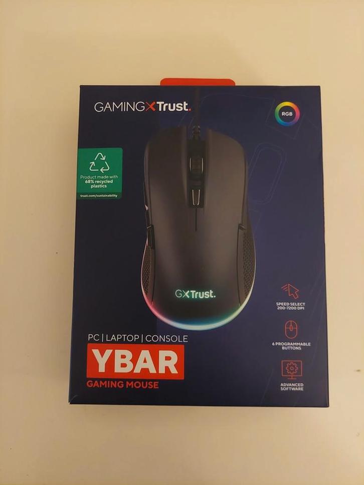 Gaming Muis Trust - nieuw!, Computers en Software, Muizen, Nieuw, Muis, Rechtshandig, Bedraad, Gaming muis, Ophalen of Verzenden