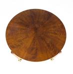 Vintage notenhouten salontafel ‘60, 50 tot 100 cm, 50 tot 75 cm, Rond, Zo goed als nieuw