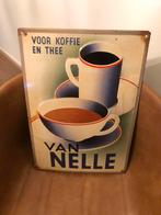 Oud reclamebord van Nelle. 49x34 cm, Antiek en Kunst, Antiek | Keramiek en Aardewerk, Ophalen of Verzenden