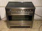 Boretti fornuis keramisch 90cm RVS, heel netjes!, Ophalen, Gebruikt, Keramisch, Vrijstaand