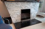 T.e.a.b. Mooie marmeren schouw met haard, Ophalen, Gebruikt, Inzethaard, Houthaard