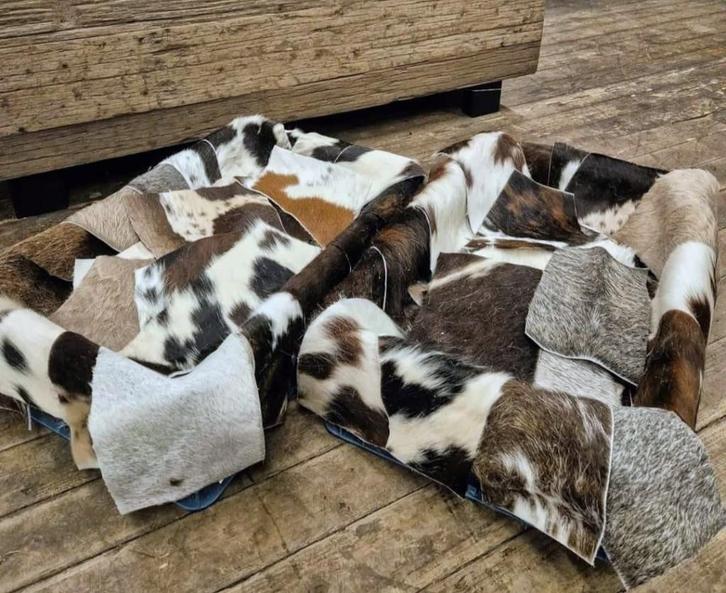 koeienhuid reststukjes knutselen koeienvacht koeienvel, Hobby en Vrije tijd, Knutselen, Nieuw, Materiaal, Ophalen of Verzenden