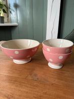 Ronde schalen roze stip brocante servies Pip Studio style, Ophalen of Verzenden, Zo goed als nieuw, Overige stijlen, Schaal of Schalen