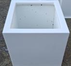 Bloembak polyester wit hoogglans  Adezz 60x60cm, Tuin en Terras, Bloembakken en Plantenbakken, Ophalen, Overige materialen, Vierkant
