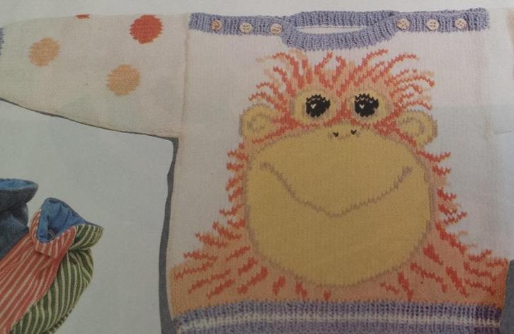 Apesnoet trui breipatroon, Hobby en Vrije tijd, Breien en Haken, Zo goed als nieuw, Breien, Patroon of Boek, Verzenden