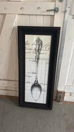 Fotolijst lijst met glas, prent, Huis en Inrichting, Woonaccessoires | Lijsten, Ophalen, Gebruikt, Hout, Minder dan 50 cm