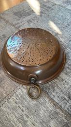 Koperen frans vergiet/ zeef, Antiek en Kunst, Antiek | Koper en Brons, Ophalen of Verzenden, Koper