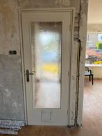 Stompe Binnendeur met Glas, Doe-het-zelf en Verbouw, Deuren en Horren, Ophalen, Gebruikt, 80 tot 100 cm, Binnendeur