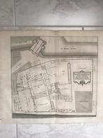 Plattegrond Minderbroederklooster, A'dam, 1578, afb. 29x28cm, Antiek en Kunst, Ophalen of Verzenden