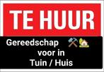 Huren gereedschap voor in de tuin en huis