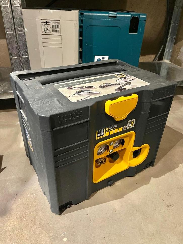 Schneider Compressor in systainer, Doe-het-zelf en Verbouw, Compressors, Zo goed als nieuw, 6 tot 10 bar, Minder dan 25 liter