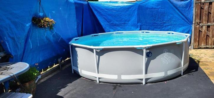 intex frame zwembad, Tuin en Terras, Zwembad-toebehoren, Gebruikt, Afdekzeil, Ophalen