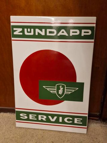 Prachtig zwaar Emaille Zundapp bord, geen blik met opdruk.  beschikbaar voor biedingen