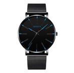 Horloge Heren nieuw in geschenk/cadeau verpakking, Sieraden, Tassen en Uiterlijk, Horloges | Heren, Staal, Staal, Polshorloge