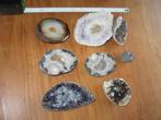 8 x geode mooie geslepen stenen diverse prachtige mineralen, Ophalen, Mineraal