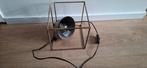 Messingkleurige lamp met geometrisch frame, Huis en Inrichting, Ophalen of Verzenden