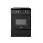Keramisch Fornuis 60CM Zwart 2-3 Fase Hetelucht KF600ZWA, 60 cm of meer, Keramisch, Nieuw, Energieklasse A of zuiniger