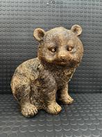 panda zittend (goud/zwart) 35x35cm/Nieuw!, Verzamelen, Beelden en Beeldjes, Ophalen of Verzenden, Nieuw, Dier