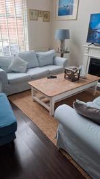 Ikea Ektorpbanken,lichtblauwe blauwe hoezen. 3 zits, Ophalen, Gebruikt, 75 tot 100 cm, 200 tot 250 cm