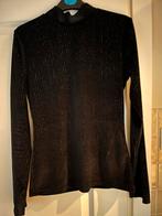 Zwarte top met zilveren draad en col Most wanted m, Maat 38/40 (M), Zwart, Ophalen of Verzenden, Zo goed als nieuw