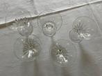 5 Antieke Kristallen Advocaatglaasjes, Antiek en Kunst, Antiek | Glas en Kristal, Ophalen