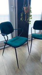 Groene Velours stoelen Kwantum (2x), Huis en Inrichting, Stoelen, Ophalen, Zo goed als nieuw, Overige kleuren, Twee