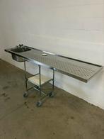 Te koop rvs tapblad barblad met spoelbak en kraan, Ophalen