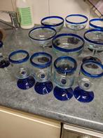 17 gave handgemaakte Mexicaanse margarita glazen, Ophalen of Verzenden, Zo goed als nieuw